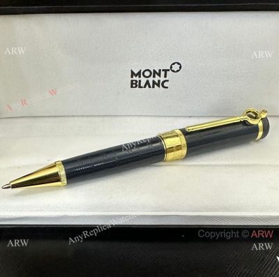 Replica Mont blanc Writers Edition Sir Arthur Conan Doyle Ballpoint Pen Blue Gold Trim